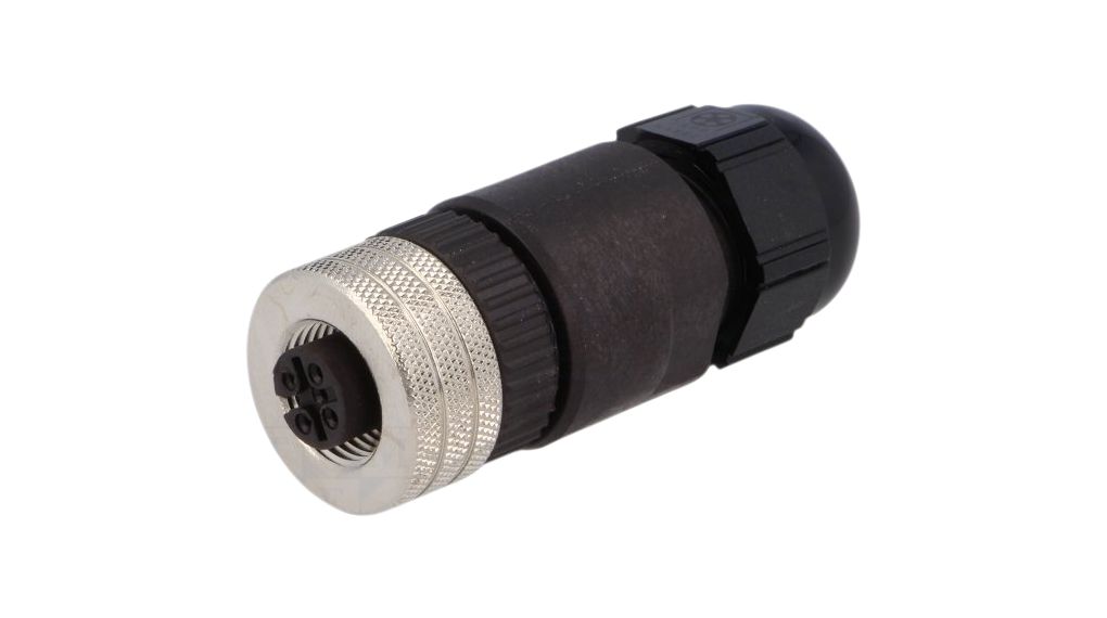 Circular Connector, 4A, M12, Plug, Straight, Poles - 5